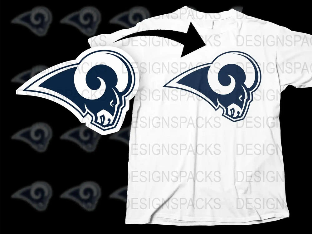 Los Angeles Rams Inspired T-Shirt, Sports Team Logo Graphic Tee, Unisex Football Fan Apparel