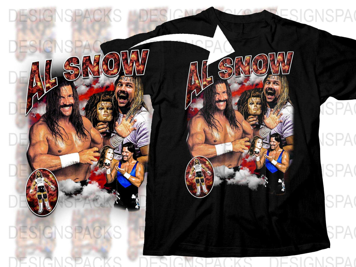 Vintage Wrestling T-Shirt, Al Snow Graphic Tee, Classic Wrestler Fan Merch, Retro Wrestling Shirt, Collectible Sports Apparel