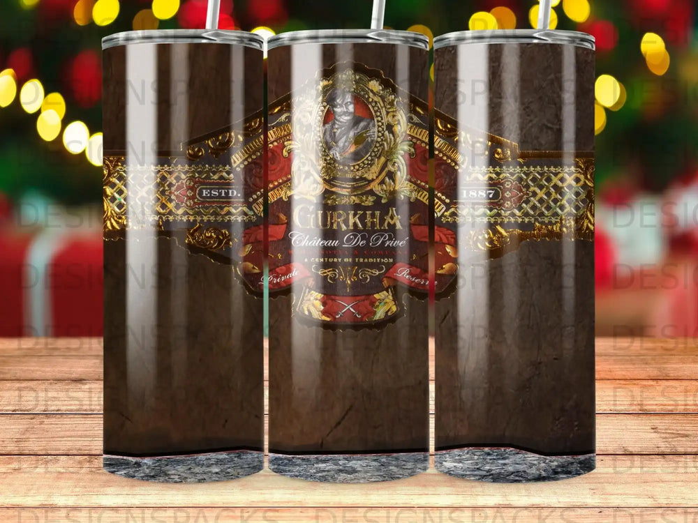 Château De Privé Gurkha cigar band with "A Century of Tradition" text.