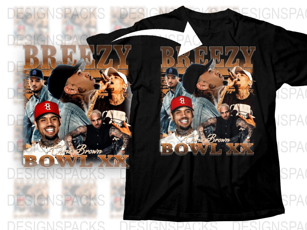 Chris Brown Inspired Graphic T-Shirt, Unisex Hip Hop Artist Tee, Breezy Album Cover Design Shirt, Music Fan Apparel