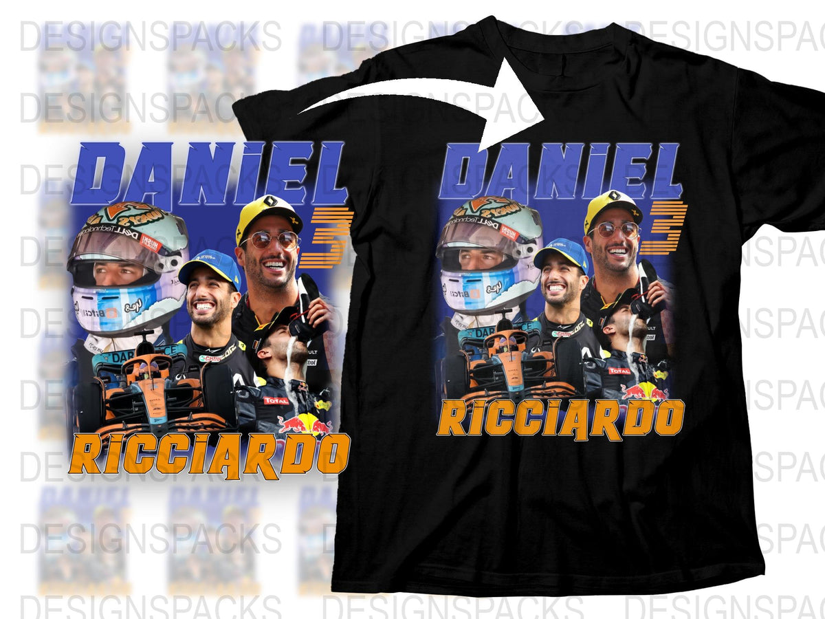 Daniel Ricciardo F1 Racing Graphic T-Shirt, Fan Merchandise, Motorsport Apparel, Casual Wear, Sports Tee, Gift Idea