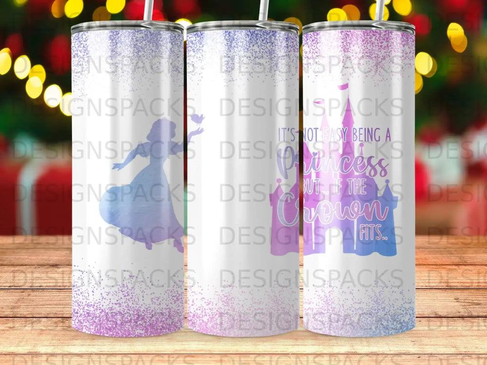 Princess Silhouette Glitter Quote Fairytale Product type