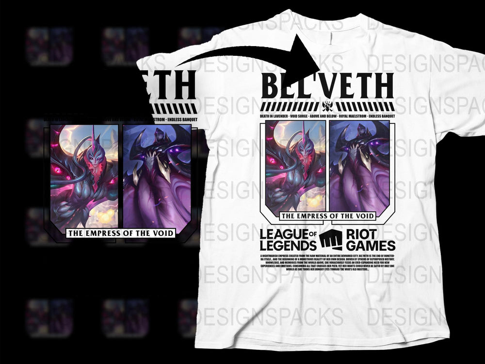 League of Legends Bel'Veth T-Shirt, Empress of the Void Graphic Tee, Gaming Apparel