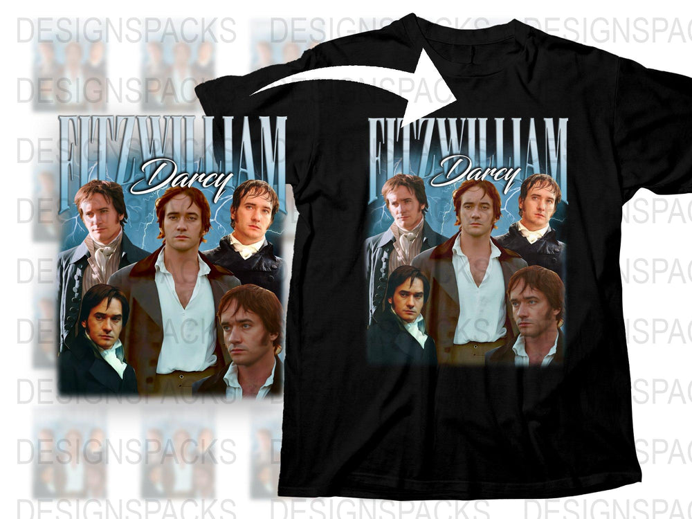 Fitzwilliam Darcy Pride and Prejudice Inspired T-Shirt, Jane Austen Fan Merch, Literary Gift, Classic Novel Apparel, Book Lover Shirt