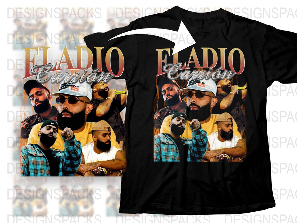 Eladio Carrion Graphic T-Shirt, Hip Hop Artist, Music Fan Merch, Urban Streetwear, Men's Fashion, Unique Design Tee