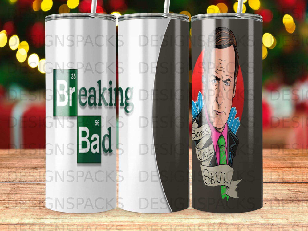 Breaking Bad and Better Call Saul tumbler designs.