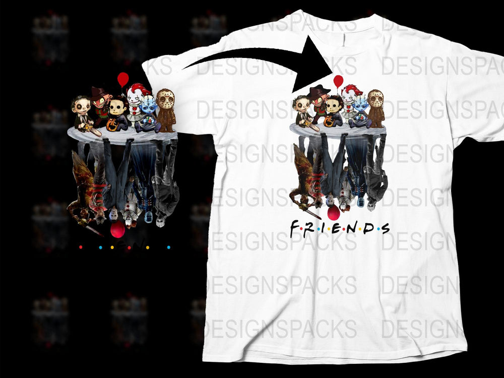 Friends TV Show T-Shirt, Unisex Funko Pop Graphic Tee, Vintage Style Group Design, Casual Cotton Shirt