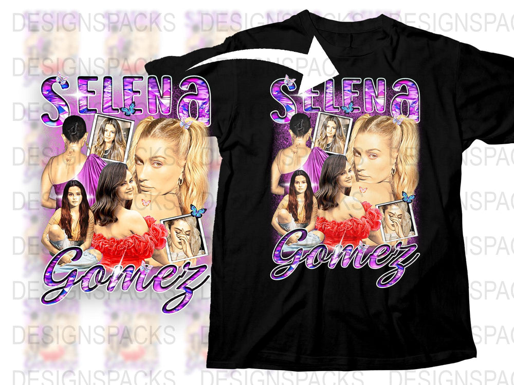Selena Gomez Graphic T-Shirt, Pop Music Fan Apparel, Celebrity Print Tee, Stylish Casual Top