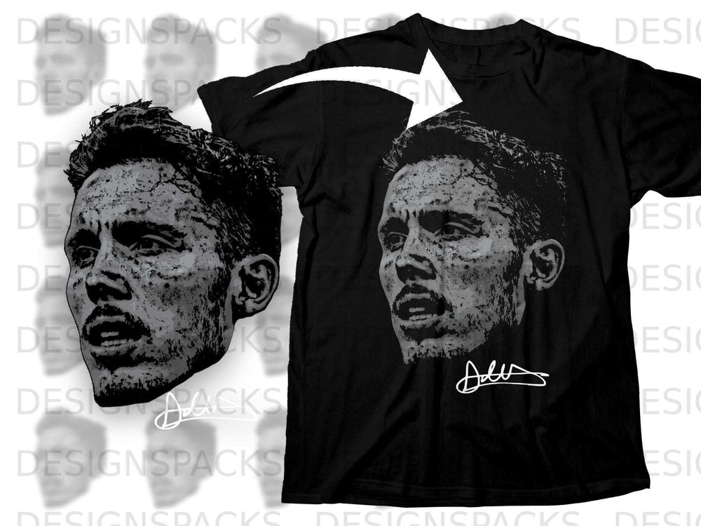 Graphic T-Shirt Featuring Detailed Artistic Portrait Design