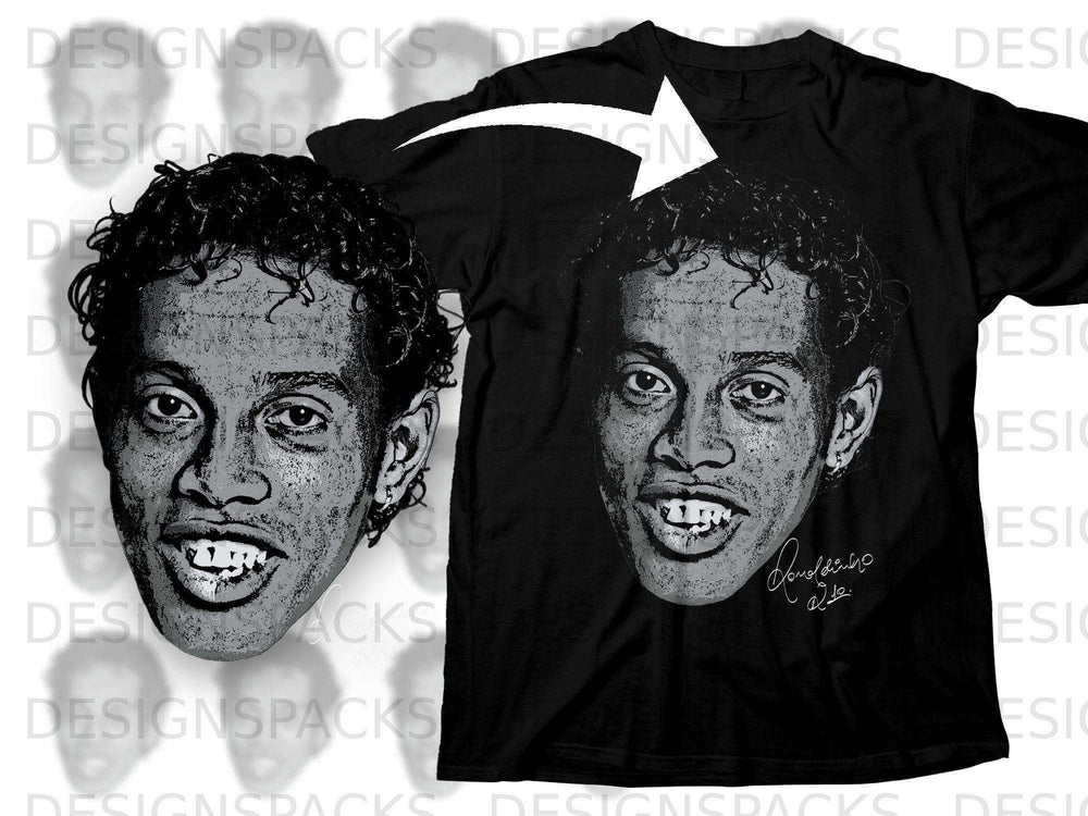 Graphic Print T-Shirt with Iconic Face Design Tee