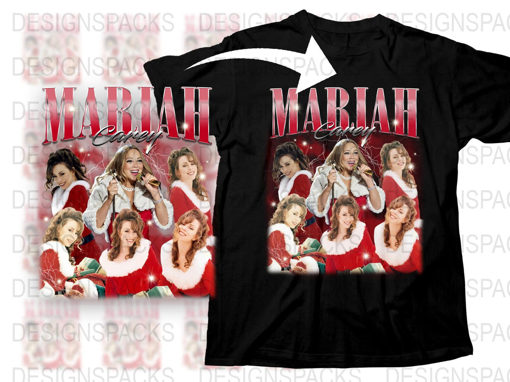 Mariah Carey Christmas T-Shirt, Festive Holiday Pop Star Tee, Fan Apparel Gift