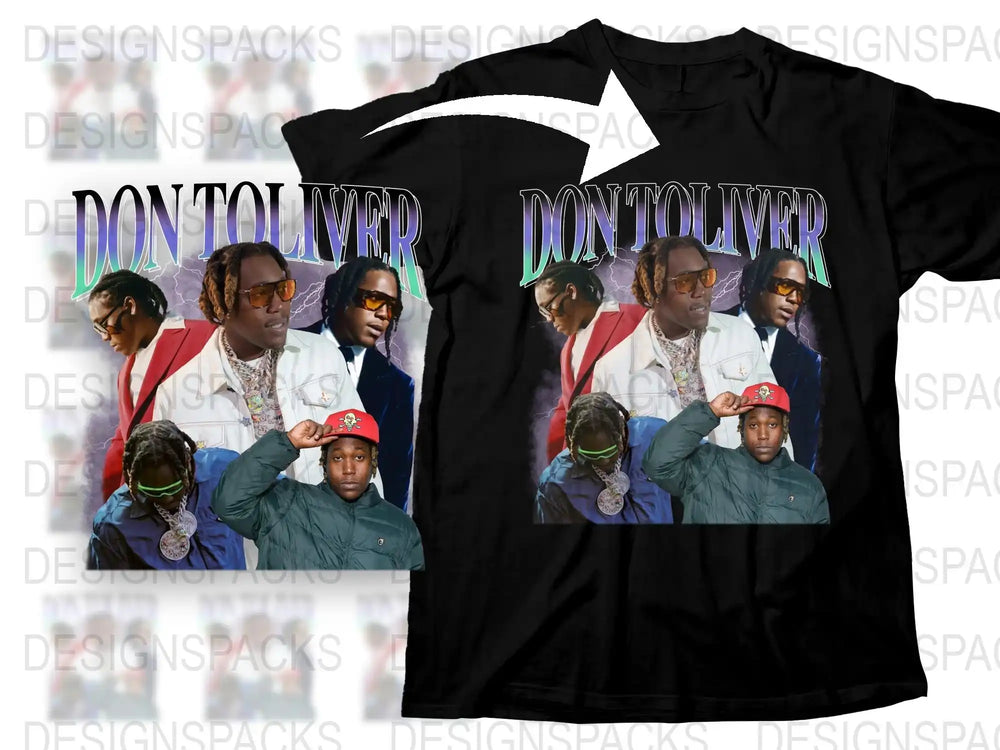 Don Toliver Graphic T-Shirt, Hip Hop Artist Merch, Men's Black Tee, Music Fan Apparel, Urban Style Clothing, Unique Gift Idea