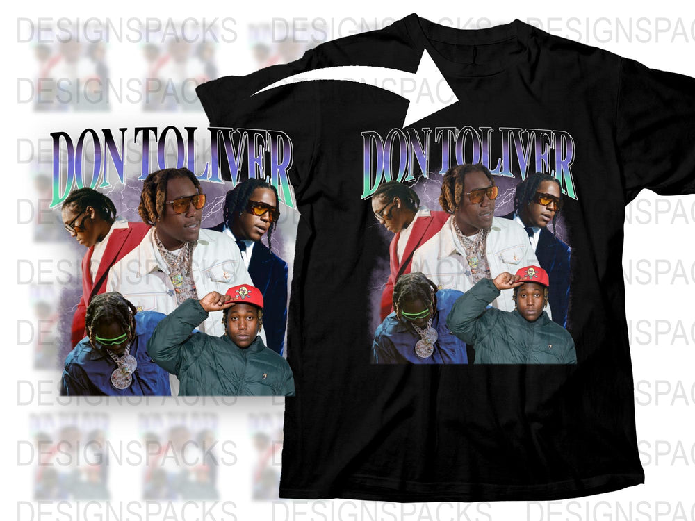 Don Toliver Graphic T-Shirt, Hip Hop Artist Merch, Men's Black Tee, Music Fan Apparel, Urban Style Clothing, Unique Gift Idea