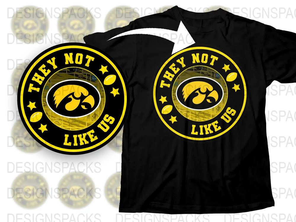 They Not Like Us Graphic T-Shirt, Black Cotton Tee, Bold Yellow Design, Unisex Fashion Shirt