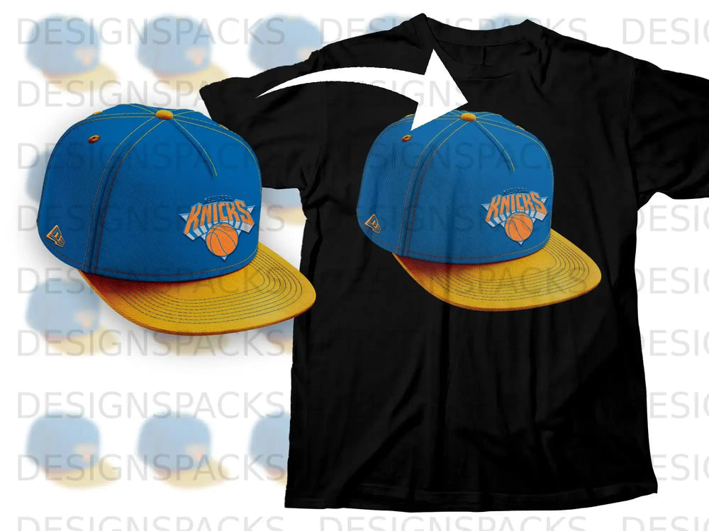 New York Knicks Cap T-Shirt Unisex Casual Wear