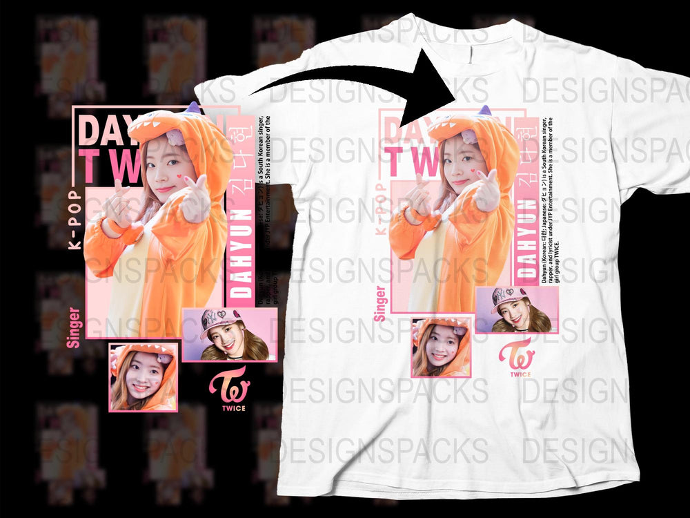 K-Pop TWICE Dayun Orange Hoodie T-Shirt, Fan Merchandise, Pop Culture Apparel, Casual Streetwear, Unisex Graphic Tee Design