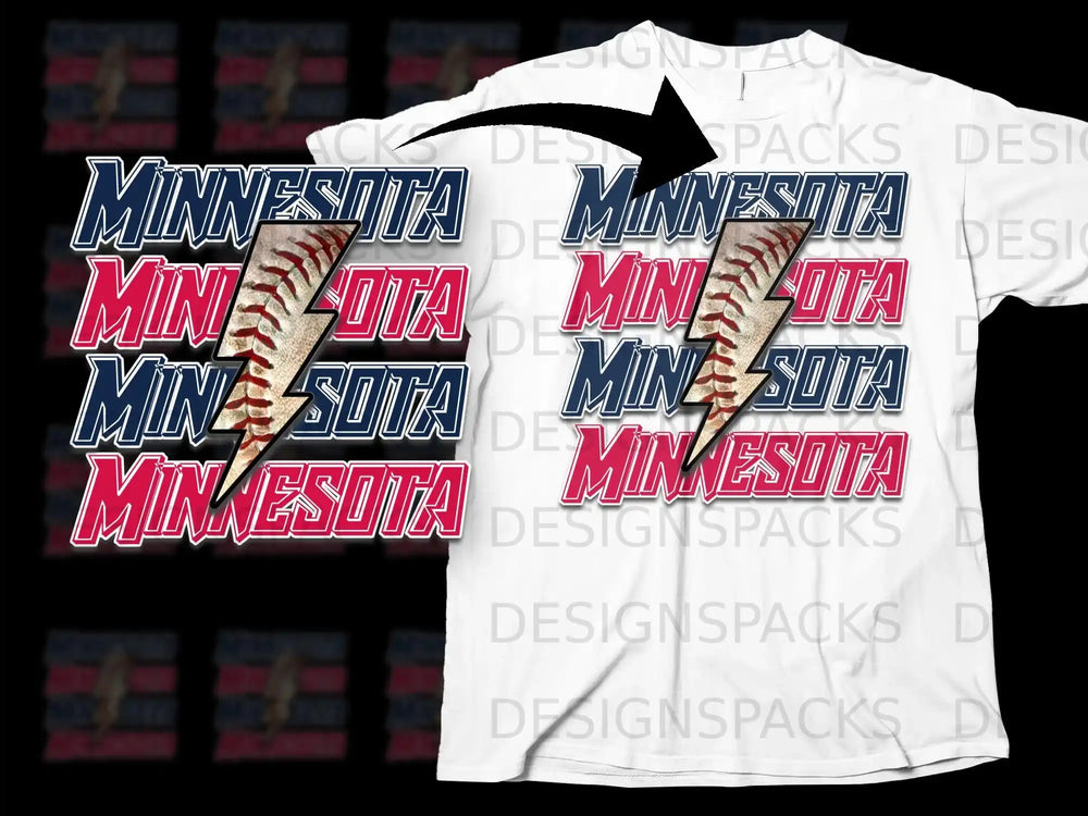Minnesota Lightning Strike Baseball T-Shirt