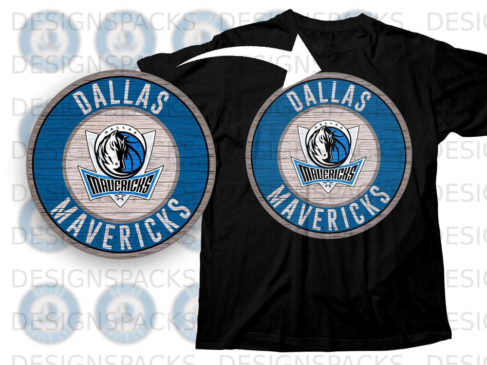 Dallas Mavericks Logo Design Circular Display Shirt