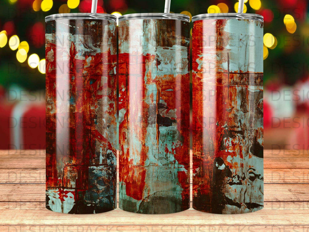 Abstract Distressed Reddish Teal Textured Art product type