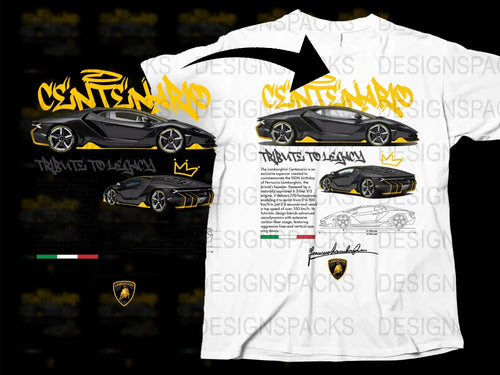 Custom Lamborghini Tribute T-Shirt, Unique Car Enthusiast Graphic Tee, Automotive Apparel, Sports Car Design, Racing Fan Gift