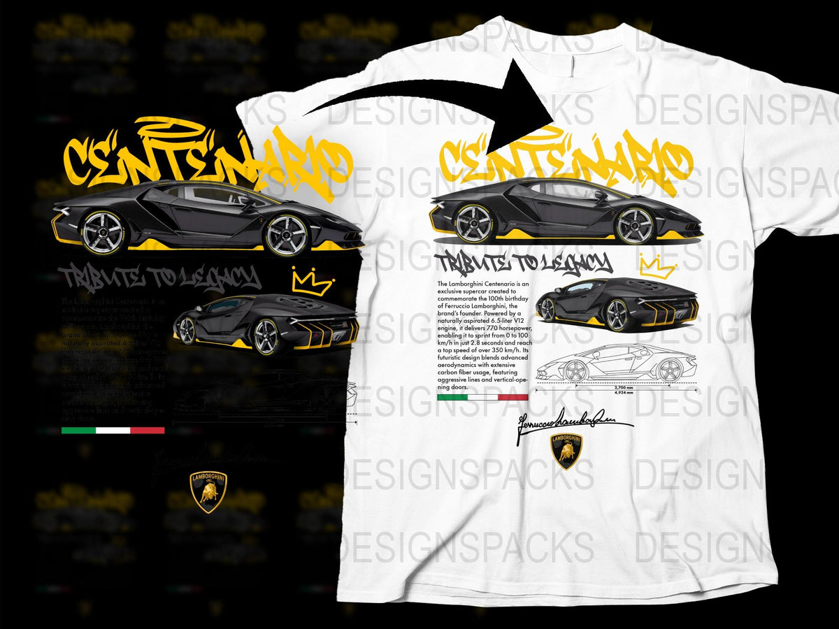 Custom Lamborghini Tribute T-Shirt, Unique Car Enthusiast Graphic Tee, Automotive Apparel, Sports Car Design, Racing Fan Gift