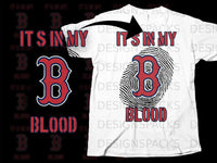 Load image into Gallery viewer, It's In My Blood Fingerprint B Design T-shirt
