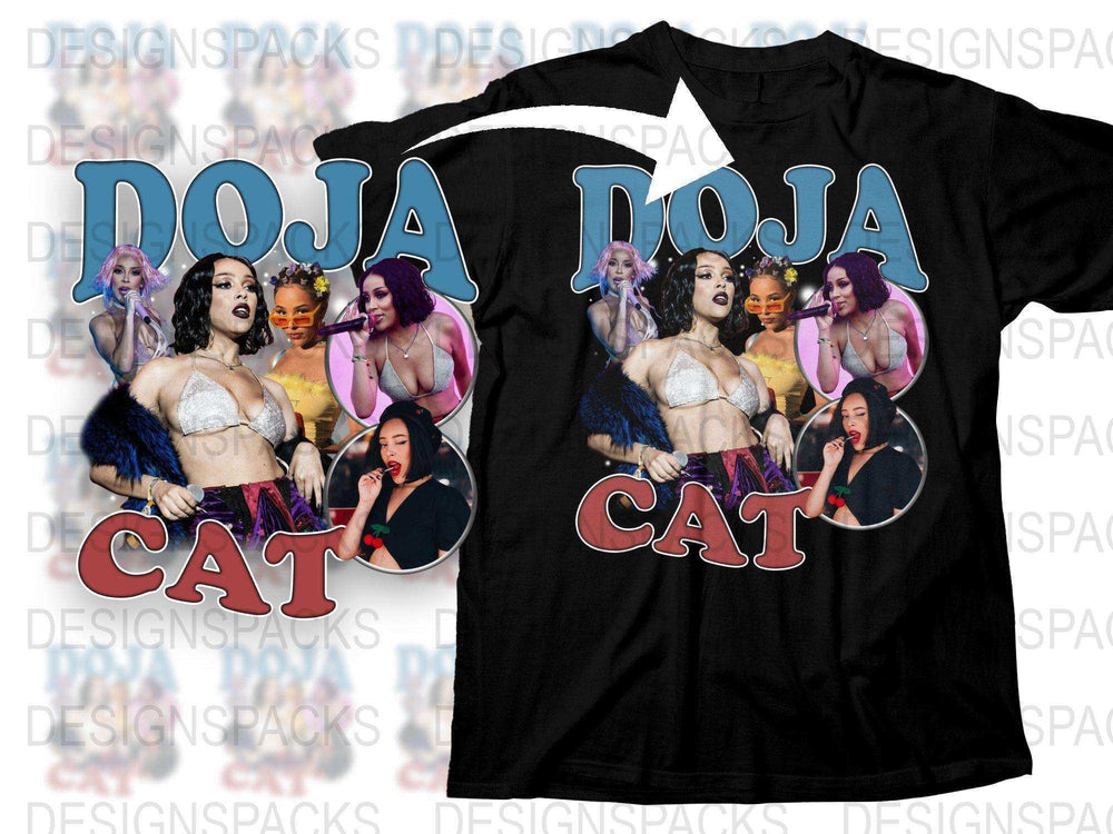 Doja Cat Graphic T-Shirt, Pop Music Fan Merch, Colorful Artist Tee, Unique Hip Hop Style Top