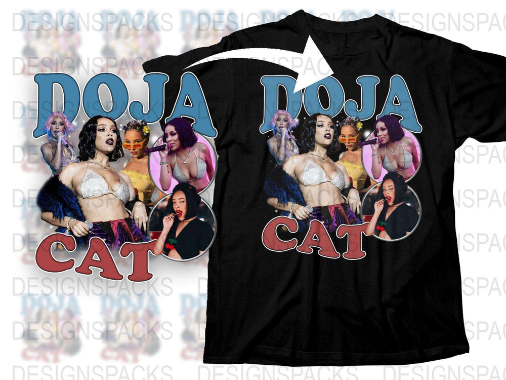 Doja Cat Graphic T-Shirt, Pop Music Fan Merch, Colorful Artist Tee, Unique Hip Hop Style Top