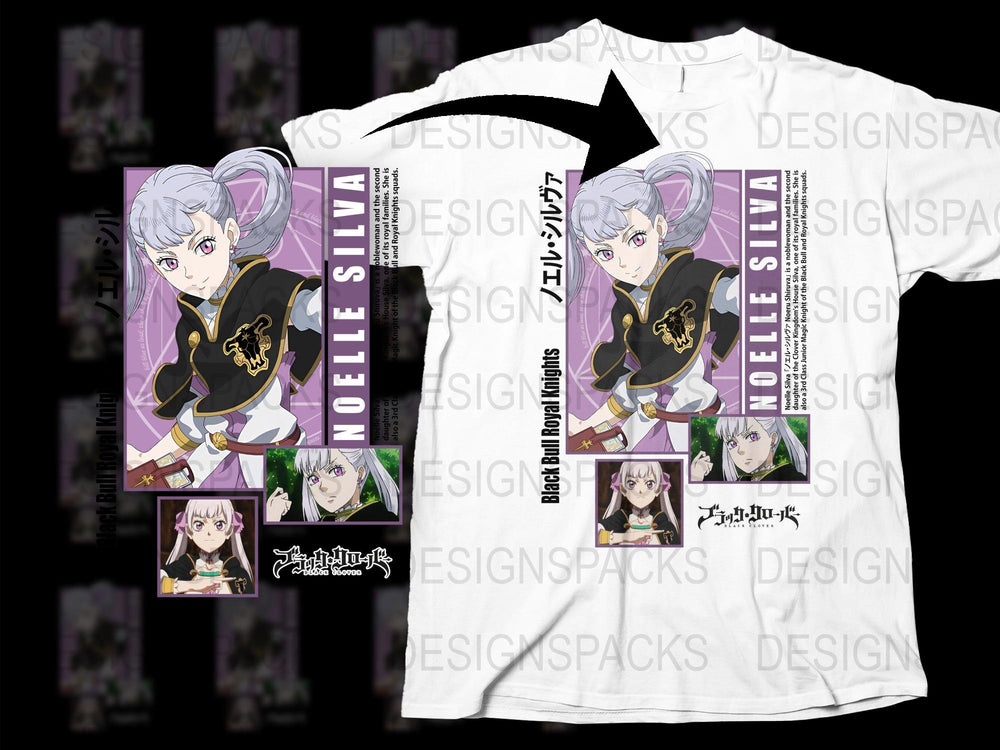 Noelle Silva Black Clover Anime T-Shirt, Unisex Graphic Tee, Manga Character Shirt, Fan Merchandise, Casual Cosplay Apparel