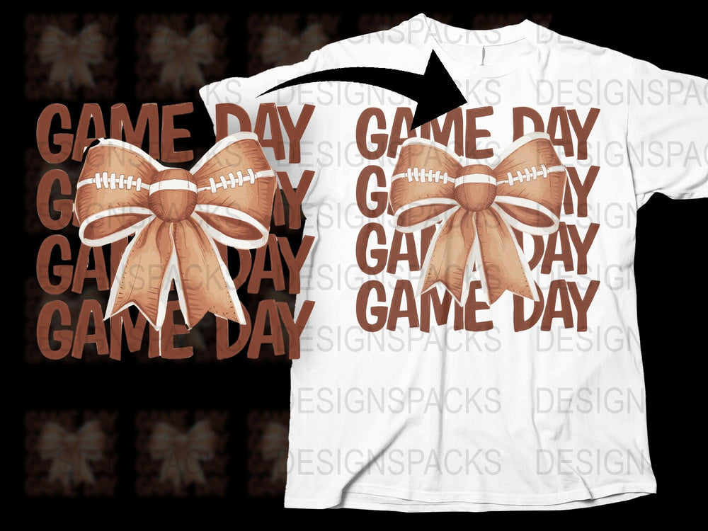 Game Day T-Shirt, Football Graphic Tee, Sports Fan Apparel, Casual Game Day Outfit, Bold Text Design