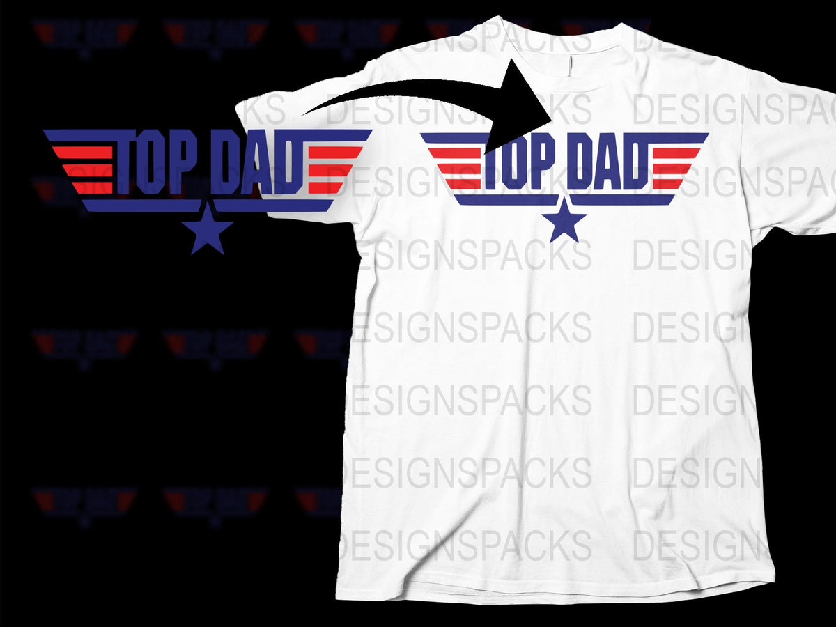 Patriotic Top Dad T-Shirt, American Flag Style, Best Dad Ever Gift, Men's White Graphic Tee