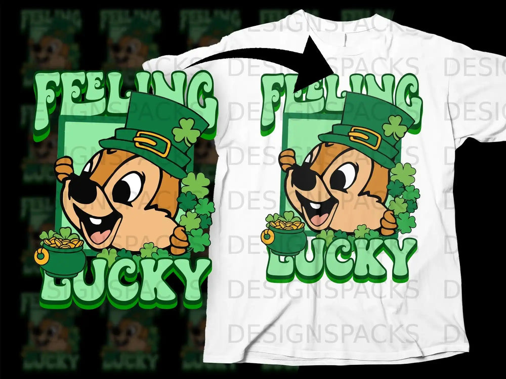 Feeling Lucky Chipmunk Leprechaun Pot Gold product type