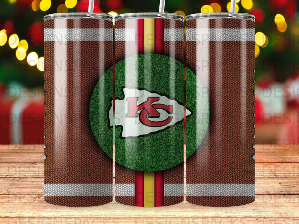 Kansas City Chiefs Football Pattern Green Circle Tumbler product type