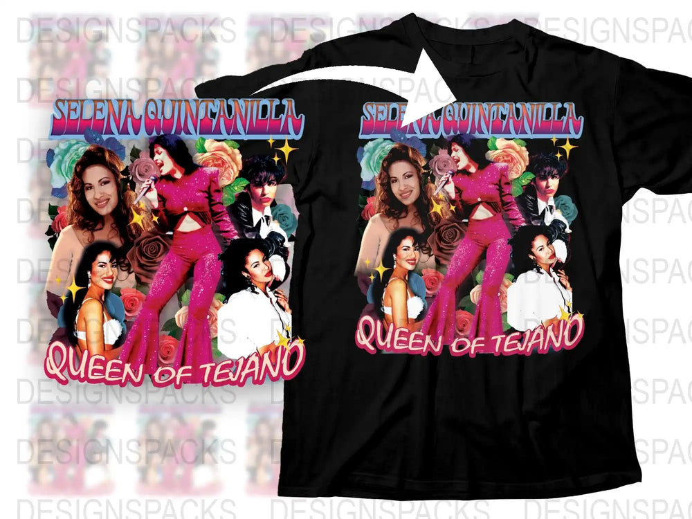 Selena Quintanilla T-Shirt, Queen of Tejano Music Graphic Tee, Retro Pop Star Fans, Women's Fashion Top, Vintage Style Shirt