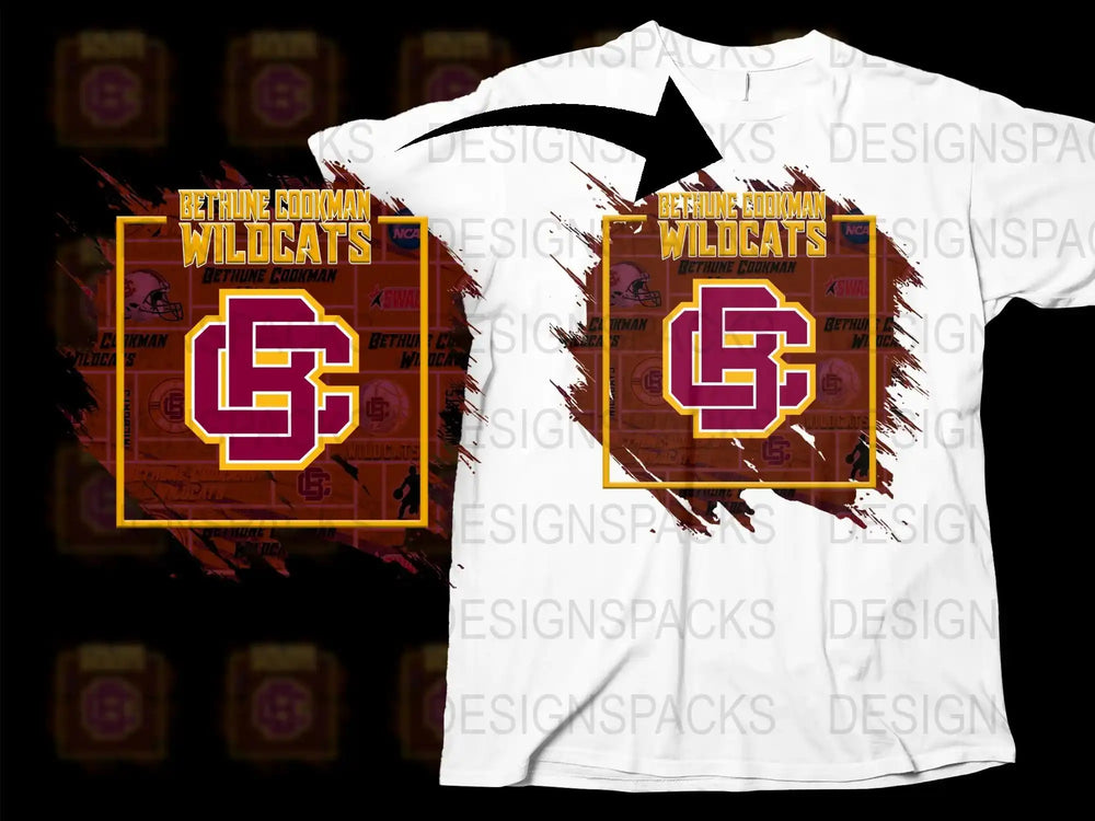 Bethune-Cookman Wildcats T-Shirt, Vintage College Sports Apparel, Graphic Tee