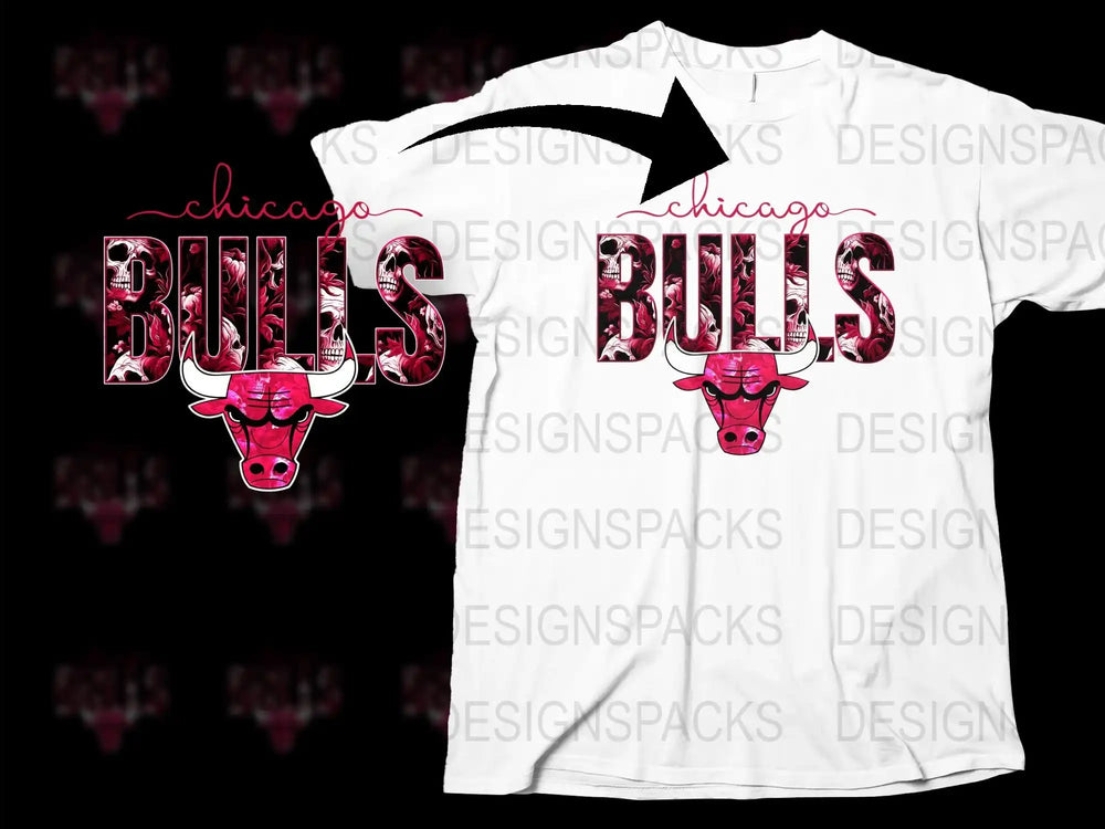 Chicago Bulls Inspired T-Shirt, Red and Black Graphic Tee, Sports Fan Apparel, Basketball Unisex Shirt