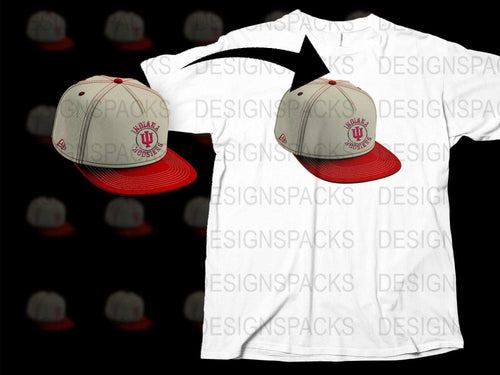 Stylish Sports Fan T-Shirt and Cap Combo, Red and Grey, Unisex, Casual Wear
