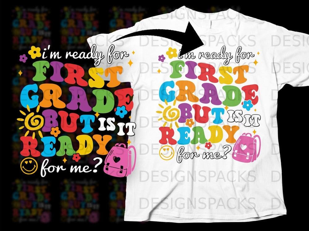 I'm ready for First Grade but is it ready for me? smiley backpack.