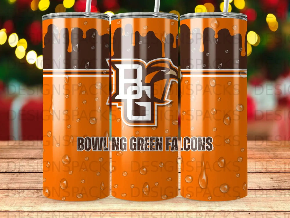 Bowling Green Falcons BG Drip Orange Brown Tumbler product type