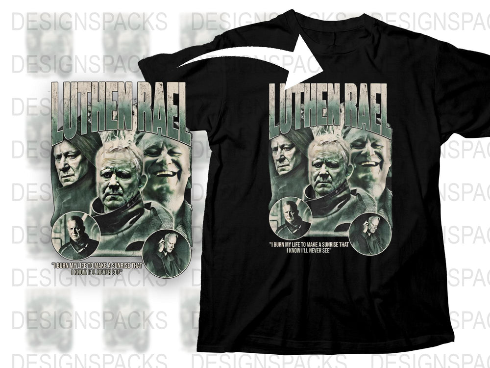 Vintage Luther Bale Graphic Tee, Classic Movie Star Cotton T-Shirt, Unisex Fashion Top