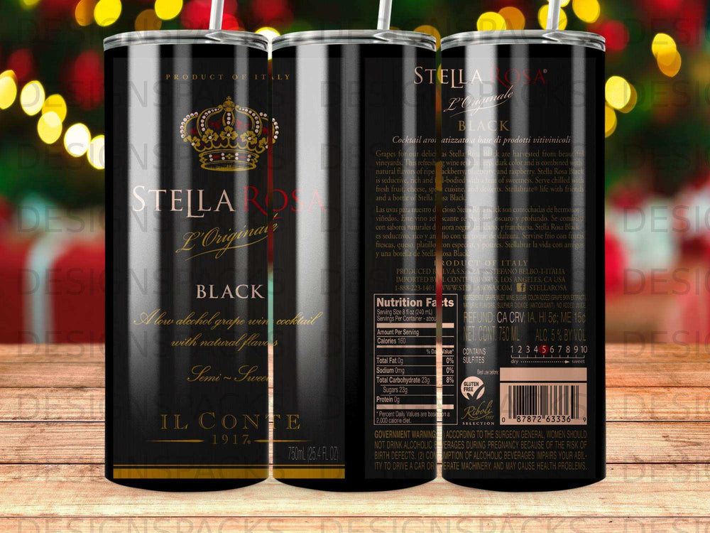 Stella Rosa Black low alcohol grape wine cocktail with natural blackberry, blueberry and raspberry flavors.