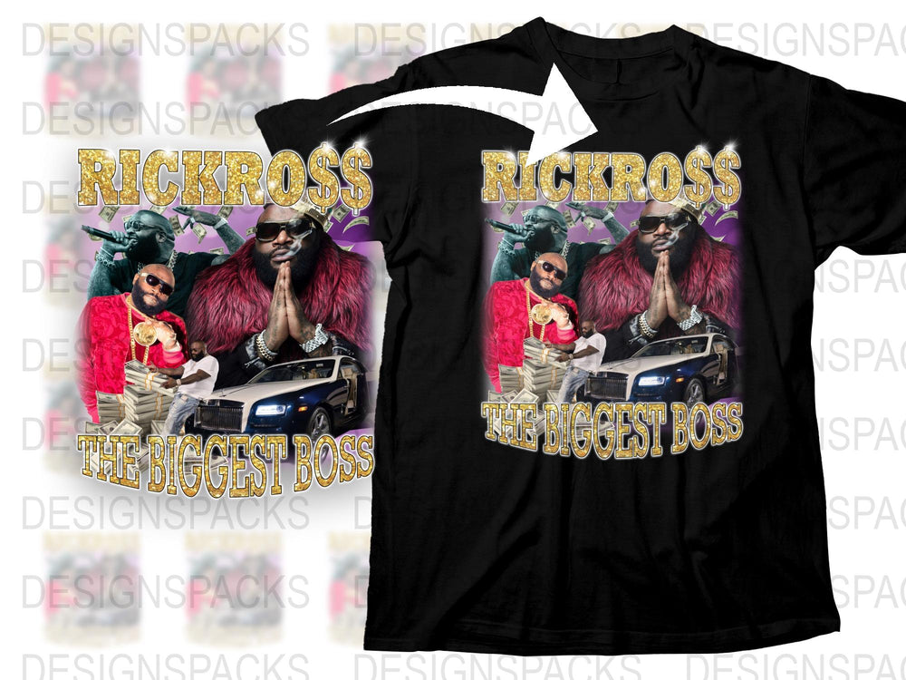 Hip Hop Graphic T-Shirt, The Biggest Boss Tee, Urban Streetwear Fashion, Bold Colorful Design, Music Fan Apparel