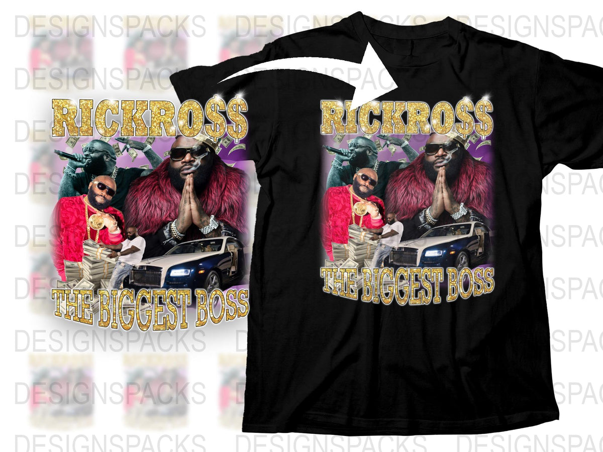 Hip Hop Graphic T-Shirt, The Biggest Boss Tee, Urban Streetwear Fashion, Bold Colorful Design, Music Fan Apparel