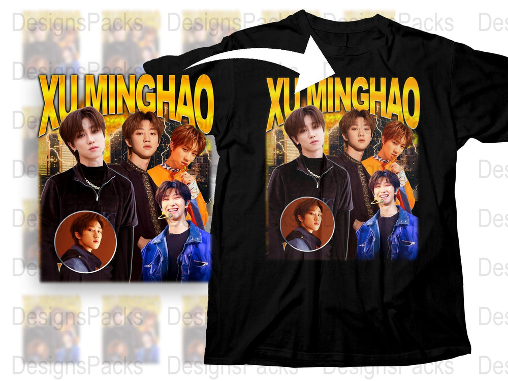 Xu Minghao Fan T-Shirt, K-Pop Idol Graphic Tee, Unisex Fashion Top, Vibrant Pop Culture Apparel
