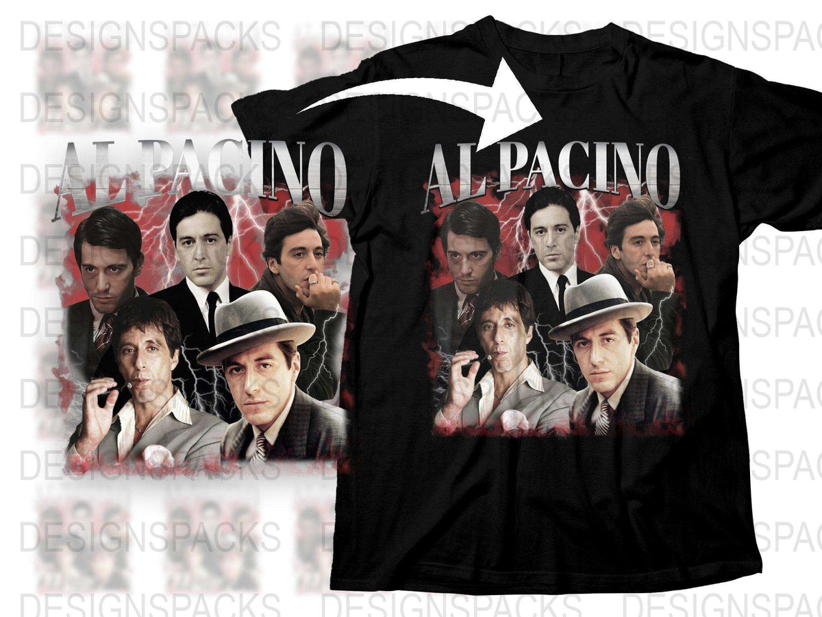 Vintage Al Pacino Movie Collage T-Shirt, Classic Film Actor Graphic Tee, Unique Hollywood Star Fashion, Gift for Movie Lovers