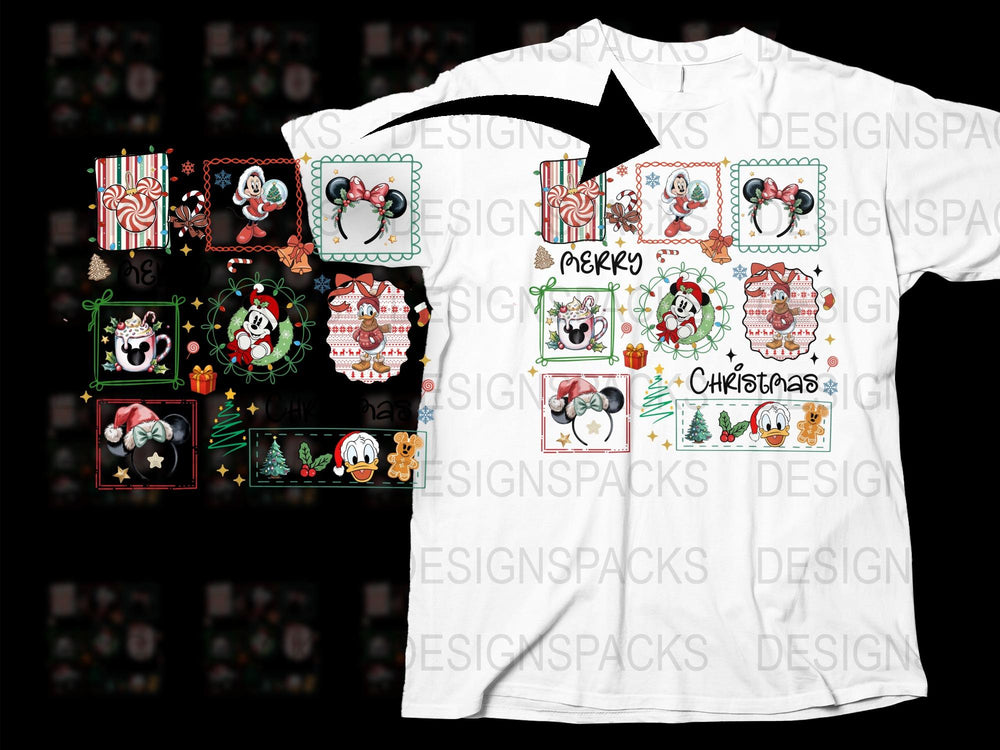 Festive Holiday T-Shirt with Vintage Christmas Mouse Design, Seasonal Graphic Tee, Unisex Clothing