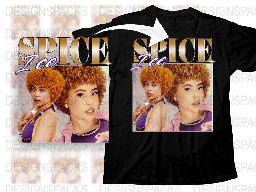Vintage Spice Ice Graphic T-Shirt, Retro Style Pop Art Tee, Women's Fashion Top, Colorful Print Shirt