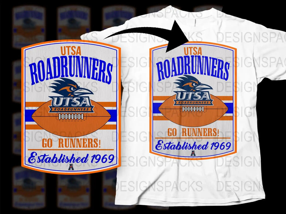 UTSA Roadrunners T-Shirt, Vintage College Sports Tee, Go Roadrunners, Established 1969, Fan Gear