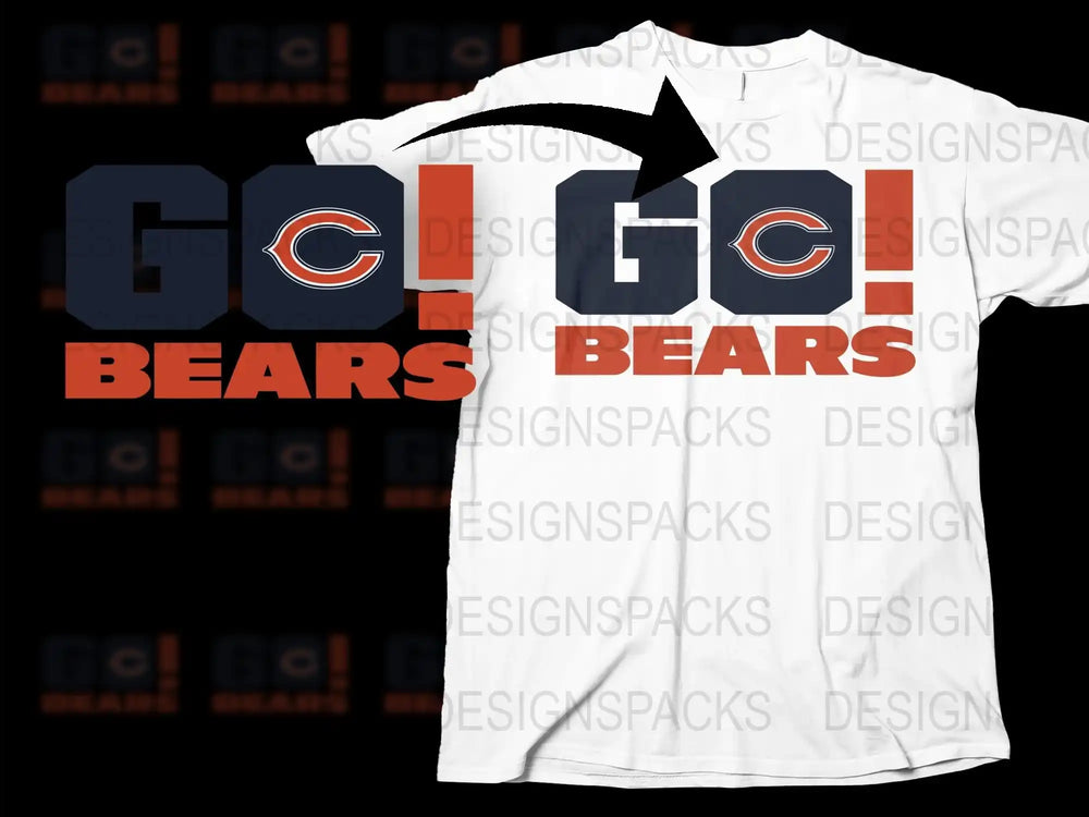 Chicago Bears Inspired T-Shirt, Sports Fan Apparel, Football Team Graphic Tee, Casual Wear