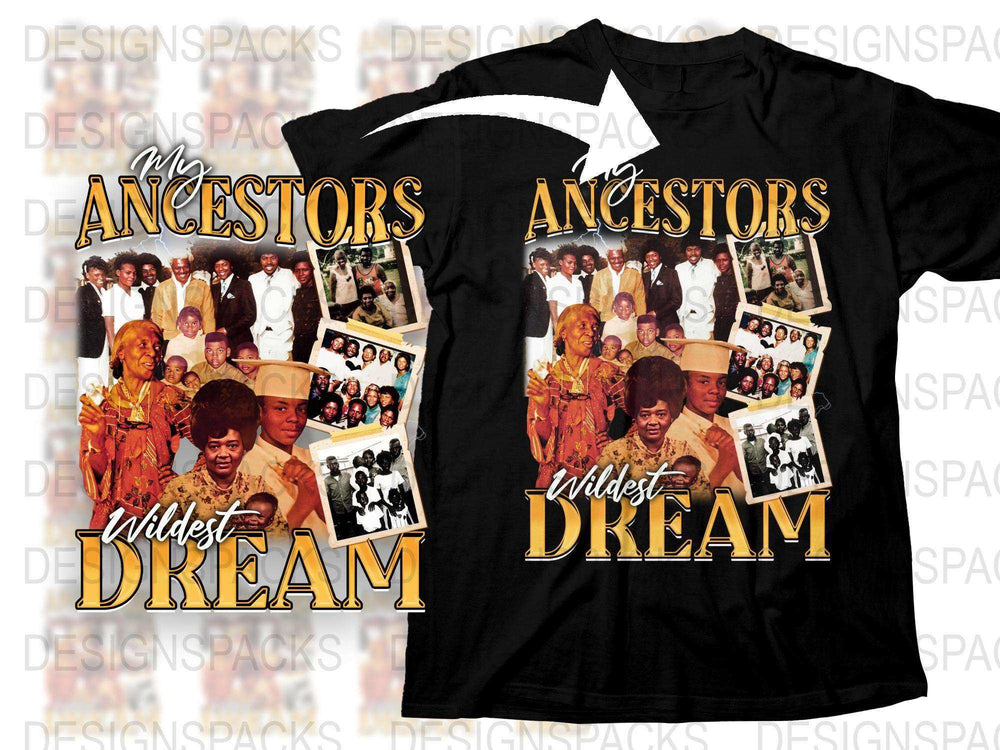 Ancestors Dream Graphic T-Shirt, Vintage Photo Collage, Black History Tee, Unisex Culture Shirt